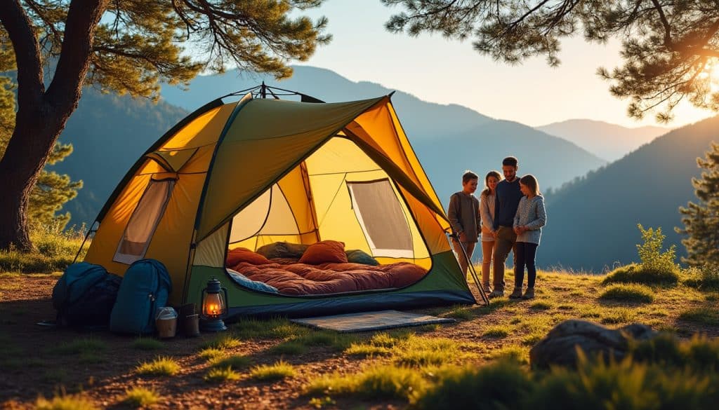 découvrez comment choisir une tente de camping familiale adaptée à votre séjour : capacité, confort, résistance et facilité de montage.